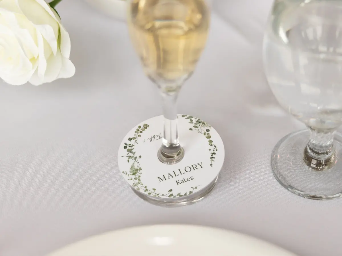 Wine Glass Stem Place Cards