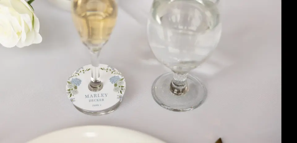 Wine Glass Stem Place Cards