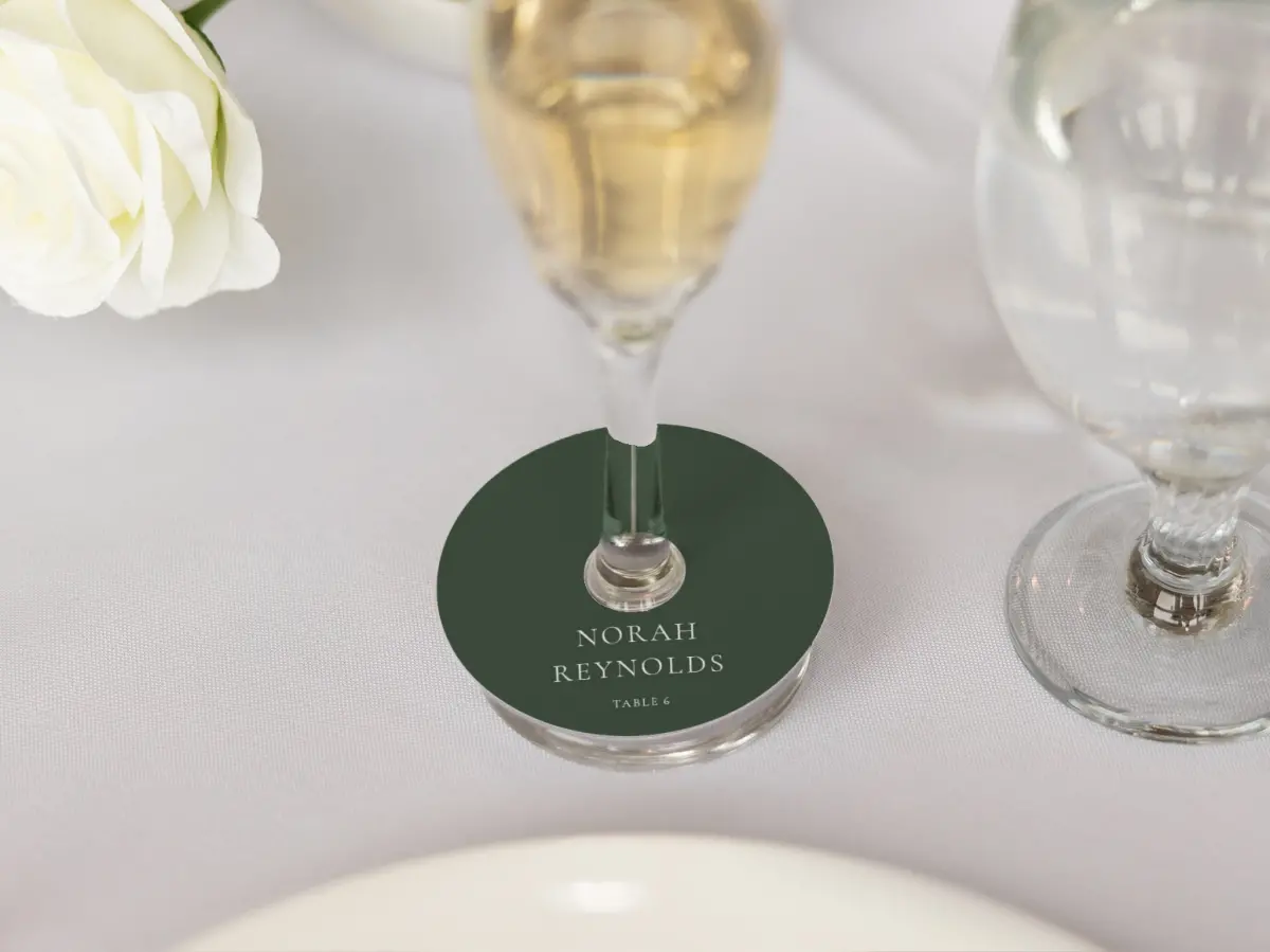 Wine Glass Stem Place Cards
