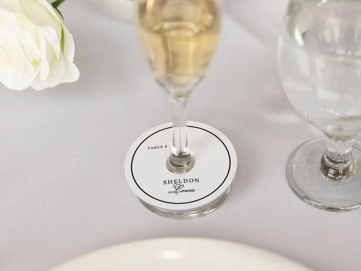 Wine Glass Stem Place Cards