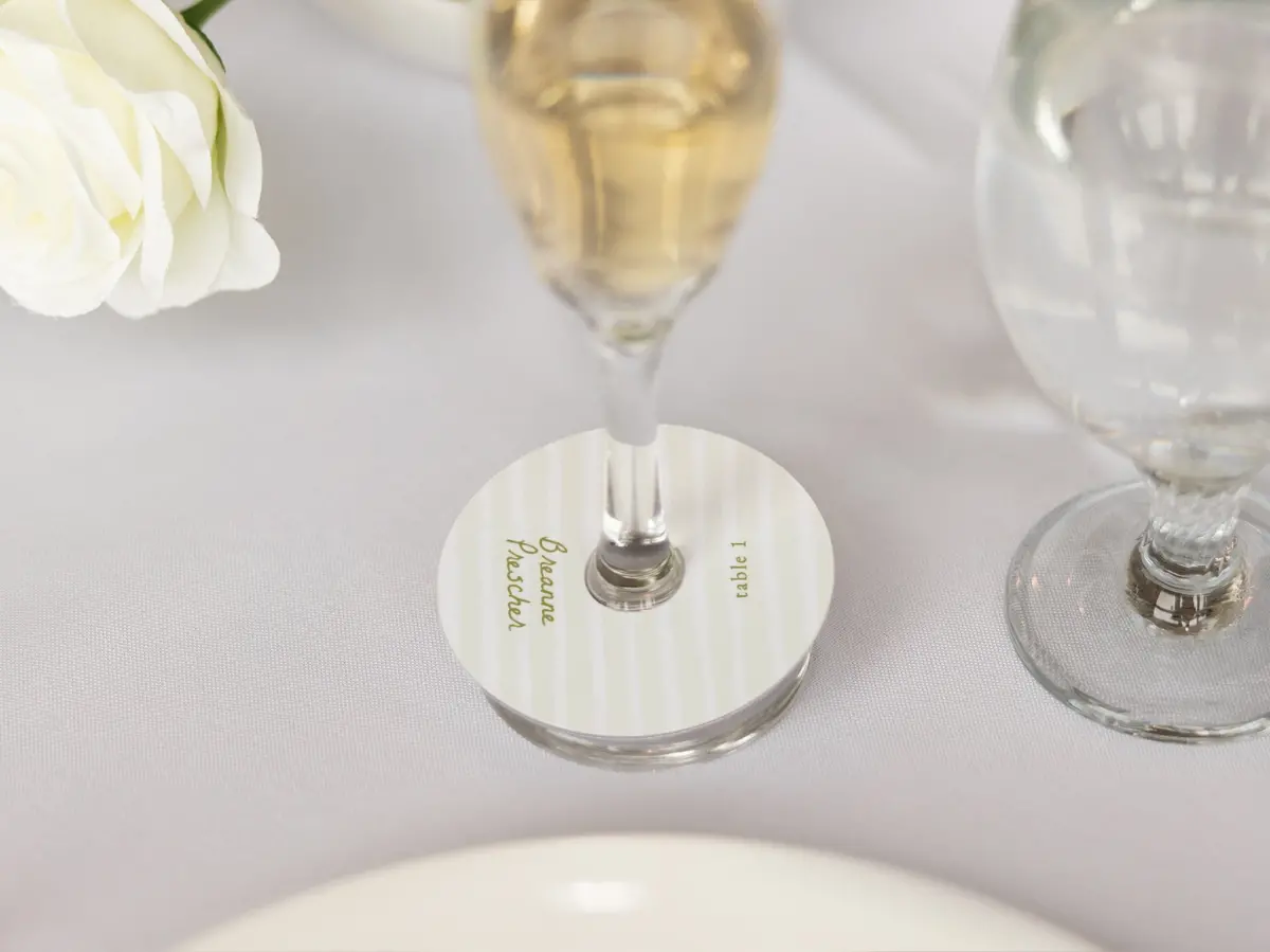Wine Glass Stem Place Cards