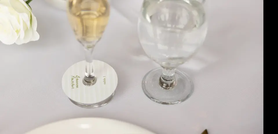 Wine Glass Stem Place Cards