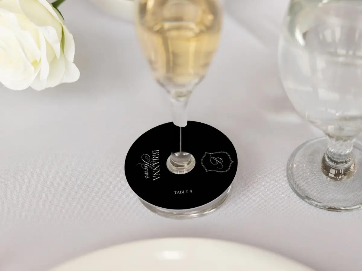 Wine Glass Stem Place Cards