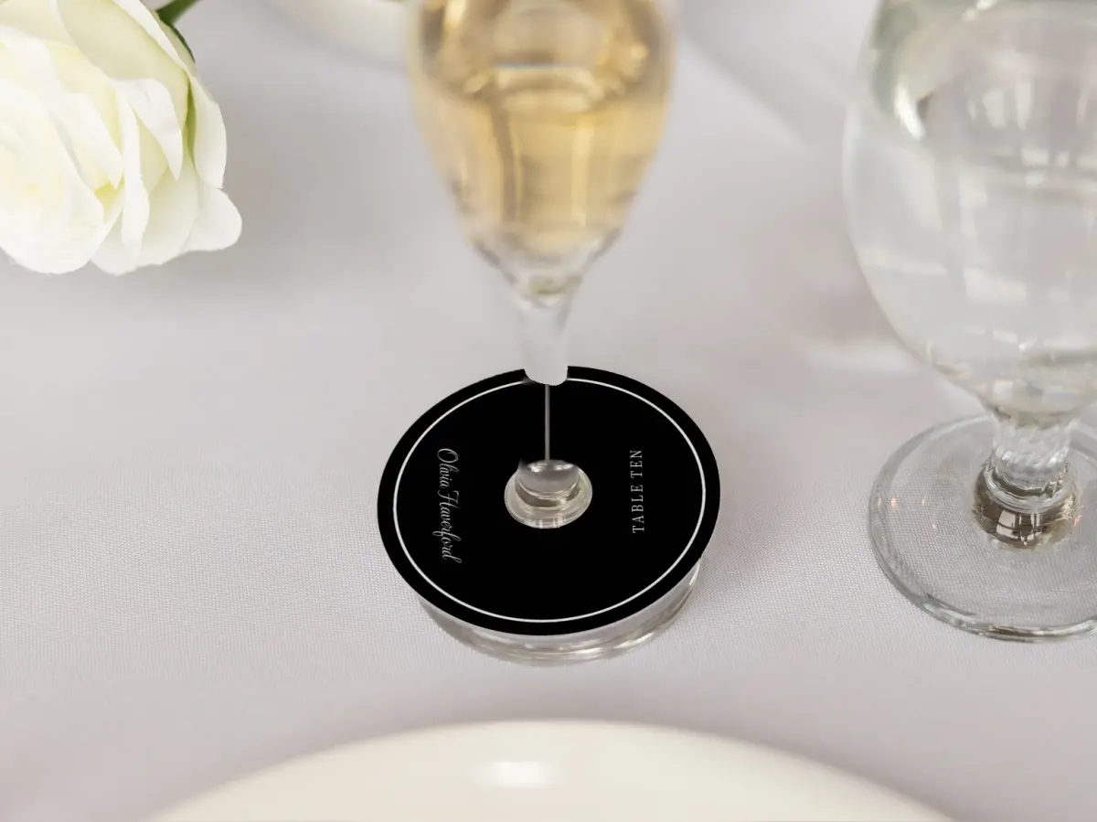 Wine Glass Stem Place Cards