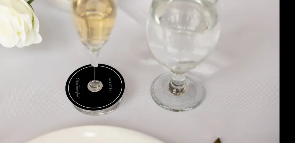 Wine Glass Stem Place Cards