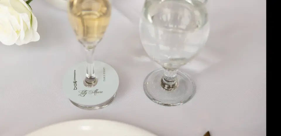 Wine Glass Stem Place Cards