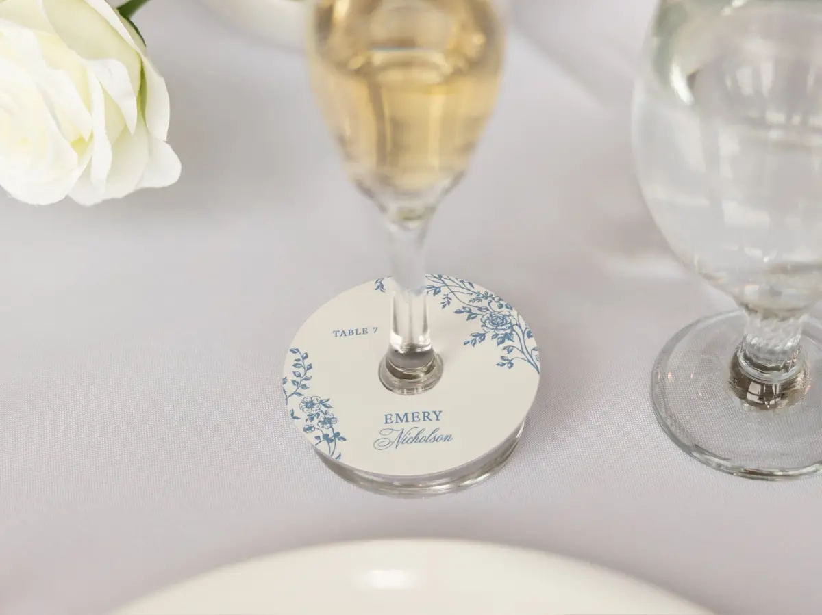 Wine Glass Stem Place Cards