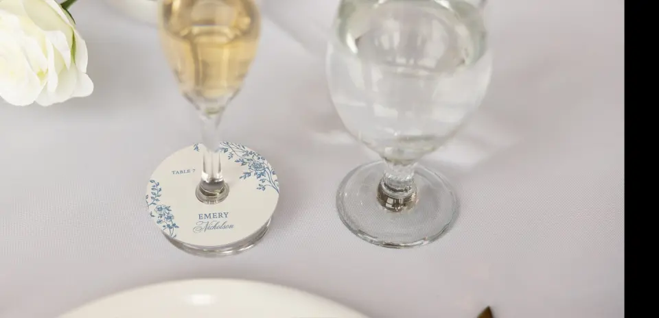 Wine Glass Stem Place Cards