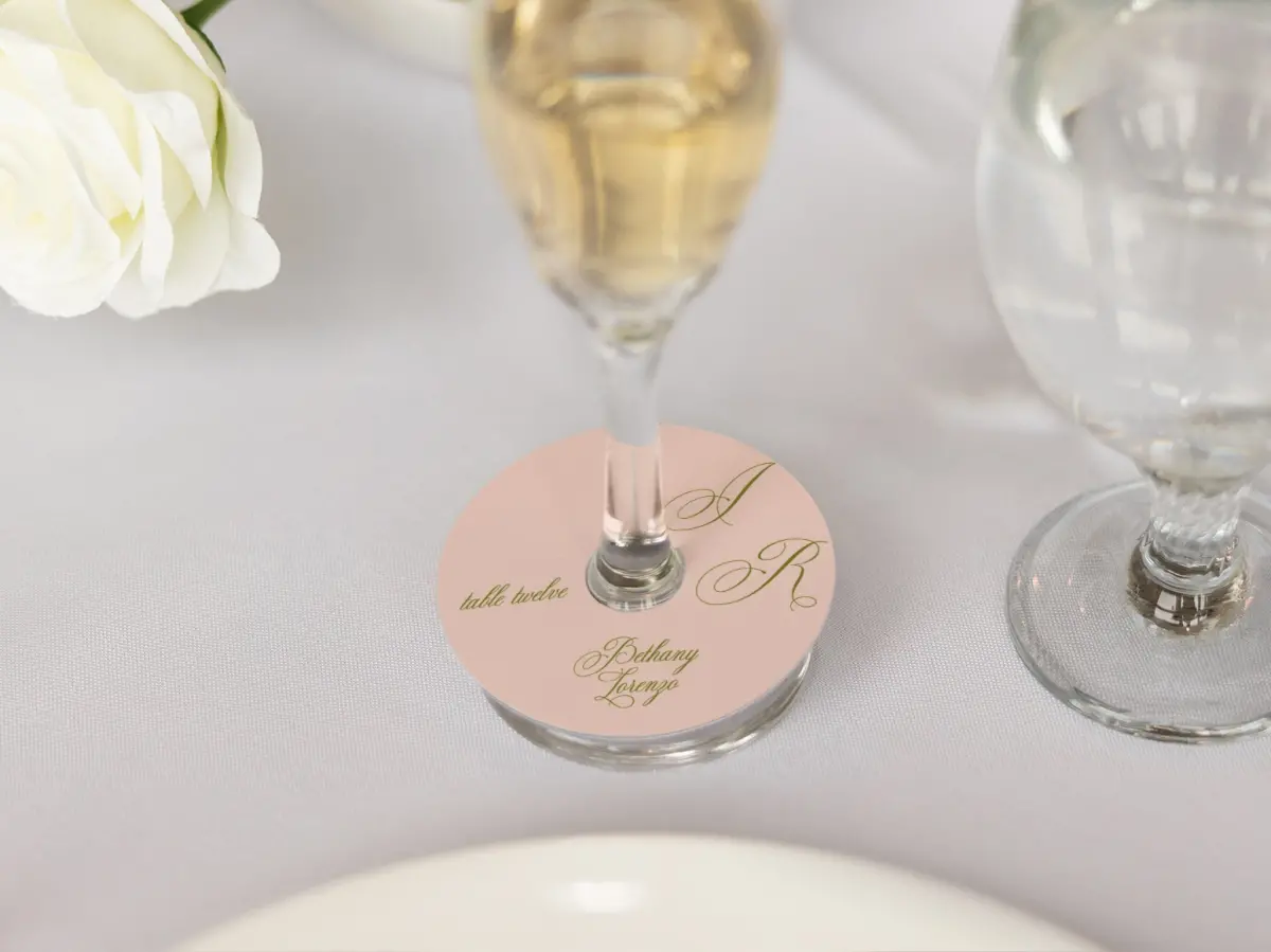 Wine Glass Stem Place Cards