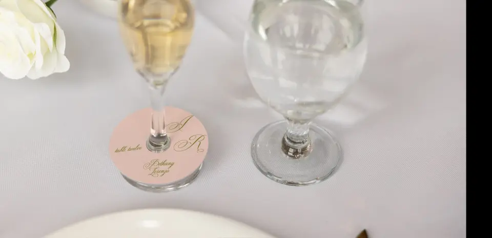 Wine Glass Stem Place Cards