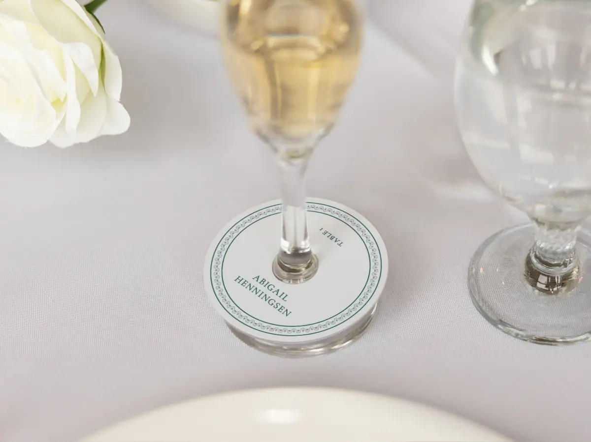 Wine Glass Stem Place Cards