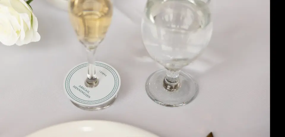 Wine Glass Stem Place Cards