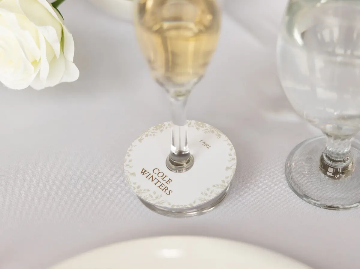 Wine Glass Stem Place Cards