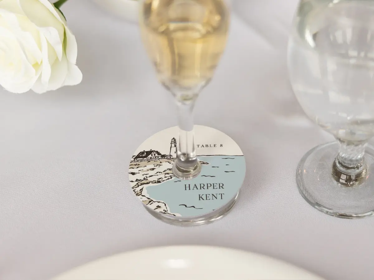 Wine Glass Stem Place Cards
