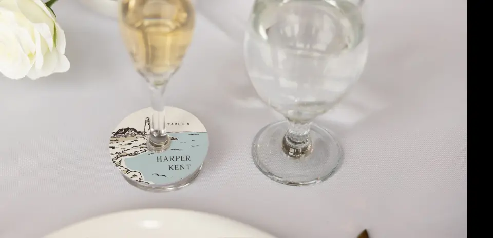 Wine Glass Stem Place Cards