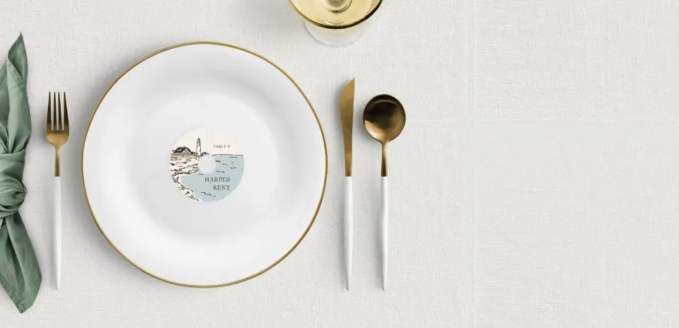 Wine Glass Stem Place Cards
