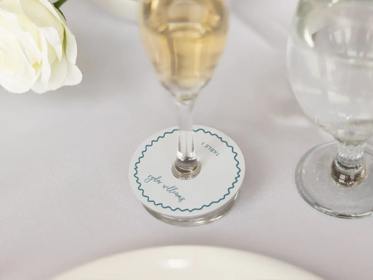 Wine Glass Stem Place Cards