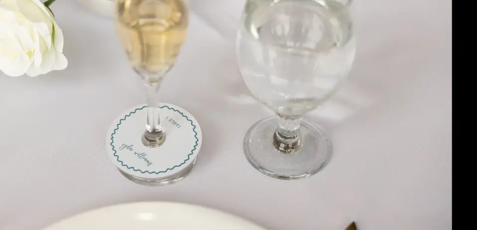 Wine Glass Stem Place Cards