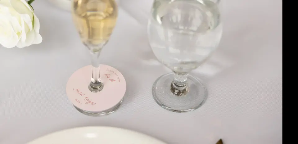 Wine Glass Stem Place Cards