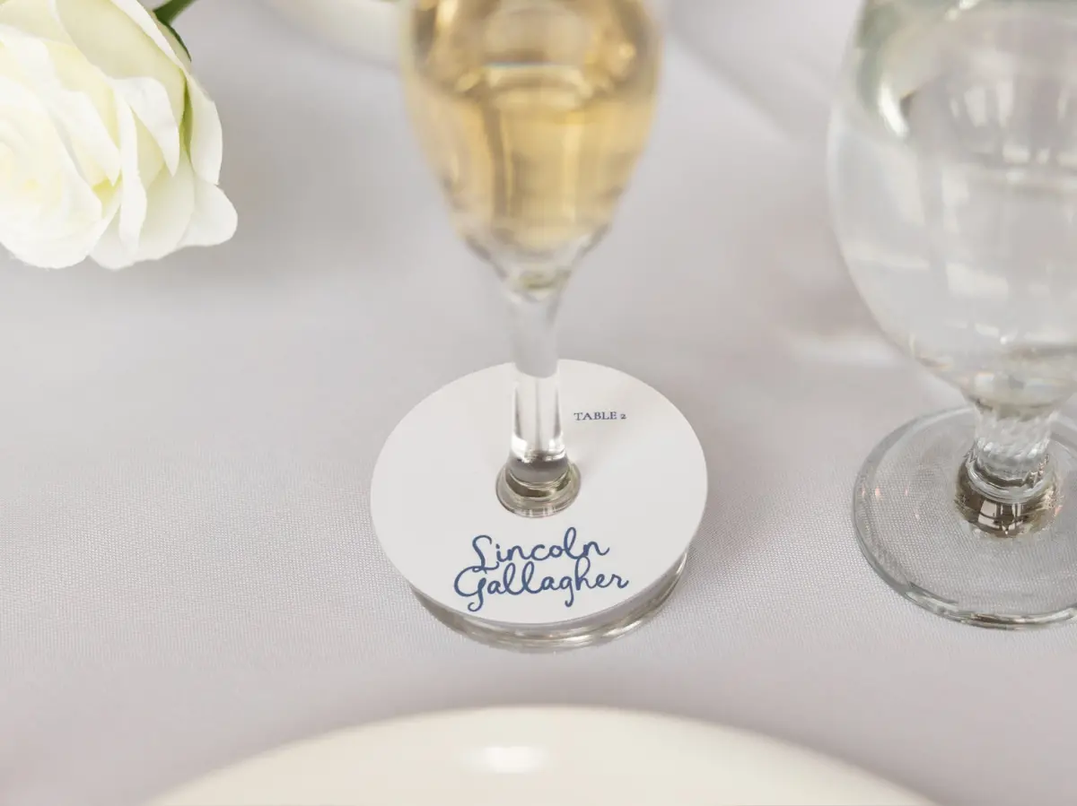 Wine Glass Stem Place Cards