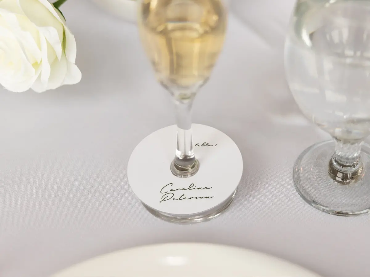 Wine Glass Stem Place Cards