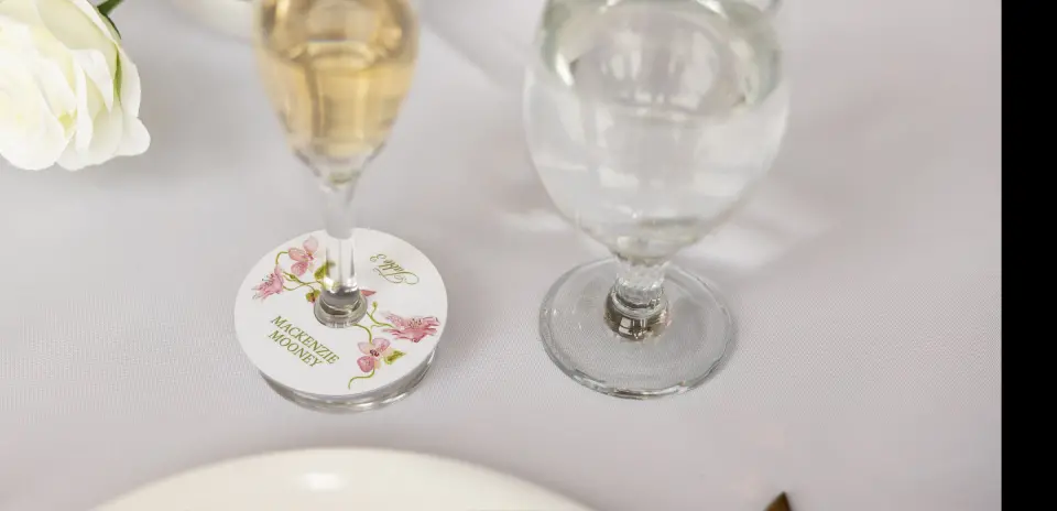 Wine Glass Stem Place Cards