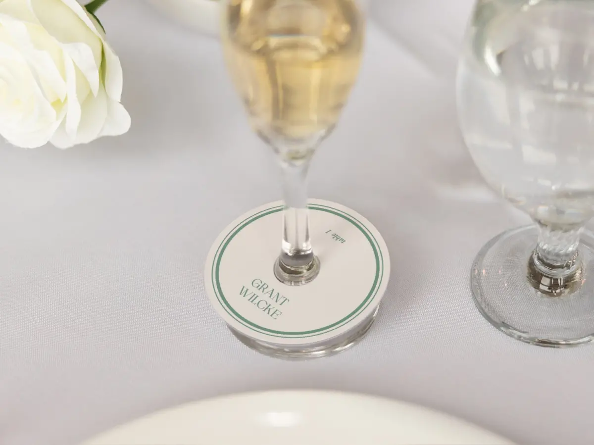 Wine Glass Stem Place Cards