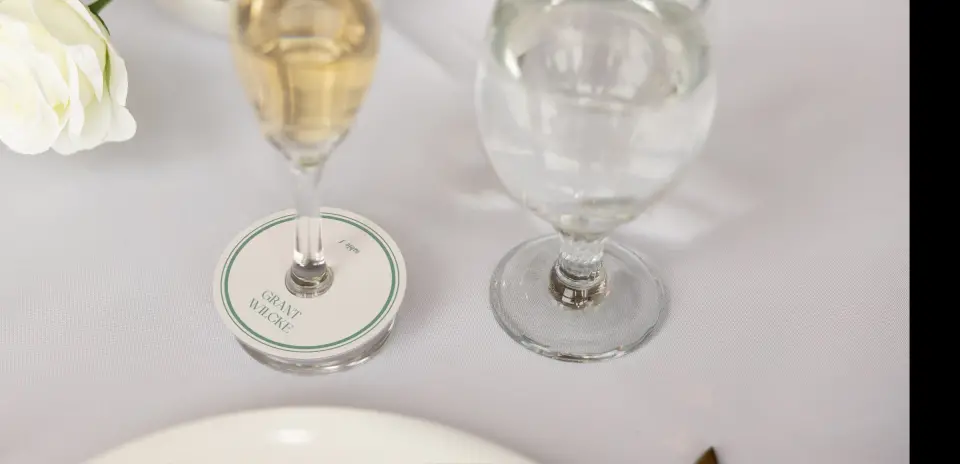Wine Glass Stem Place Cards