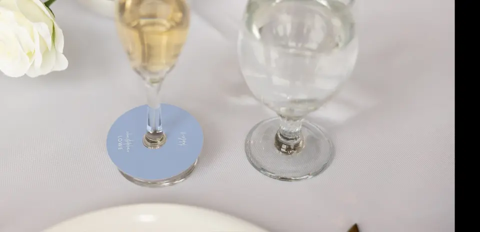 Wine Glass Stem Place Cards