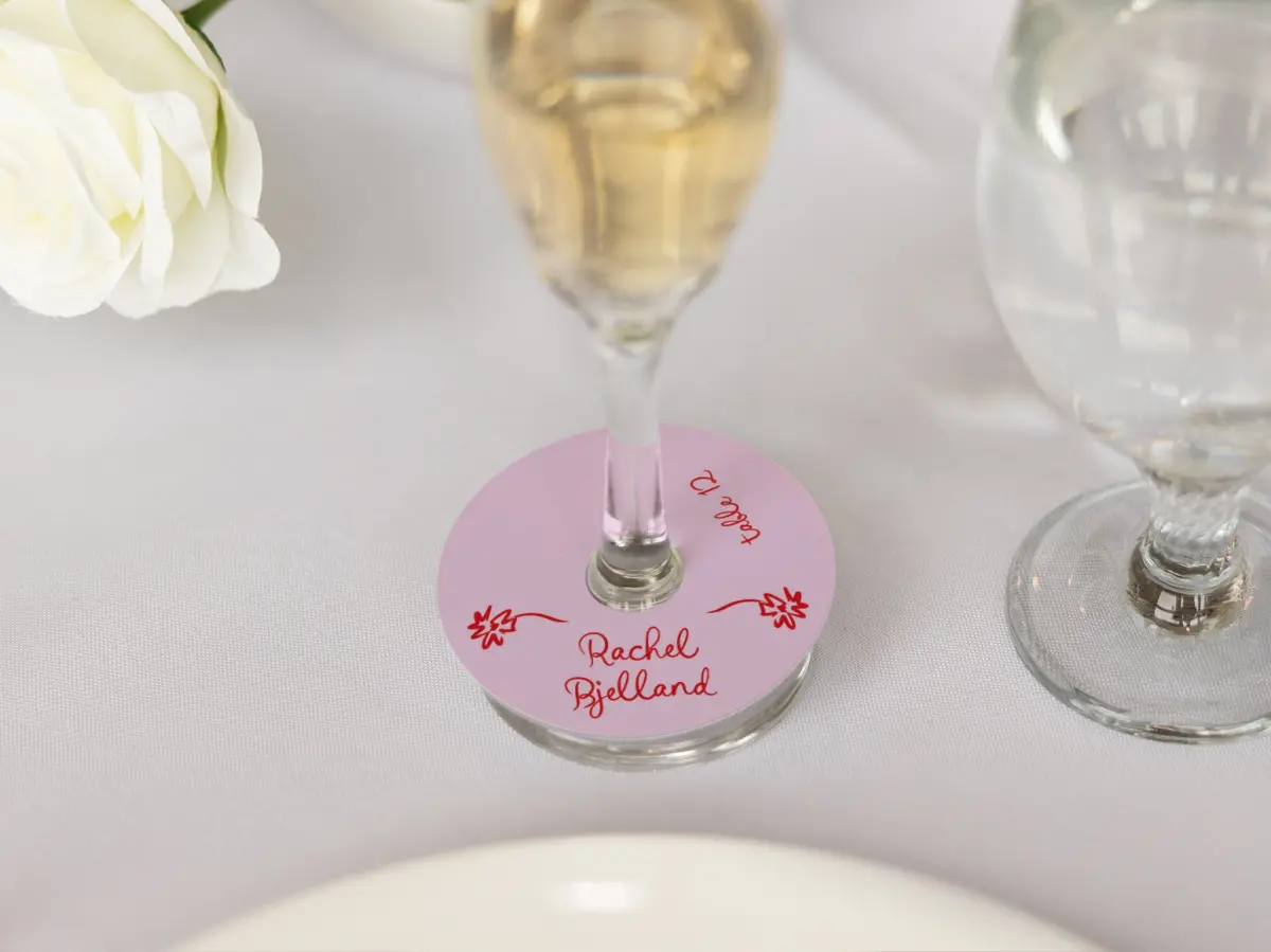 Wine Glass Stem Place Cards