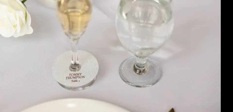 Wine Glass Stem Place Cards