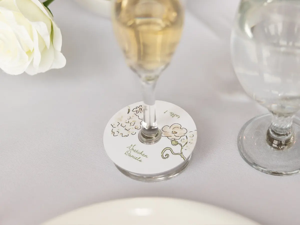 Wine Glass Stem Place Cards