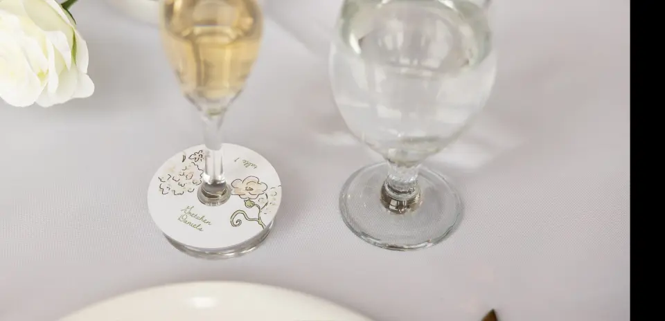 Wine Glass Stem Place Cards