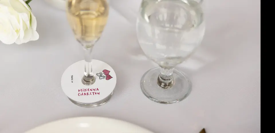 Wine Glass Stem Place Cards