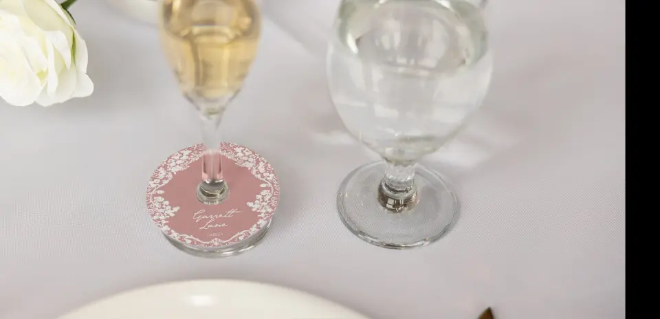 Wine Glass Stem Place Cards