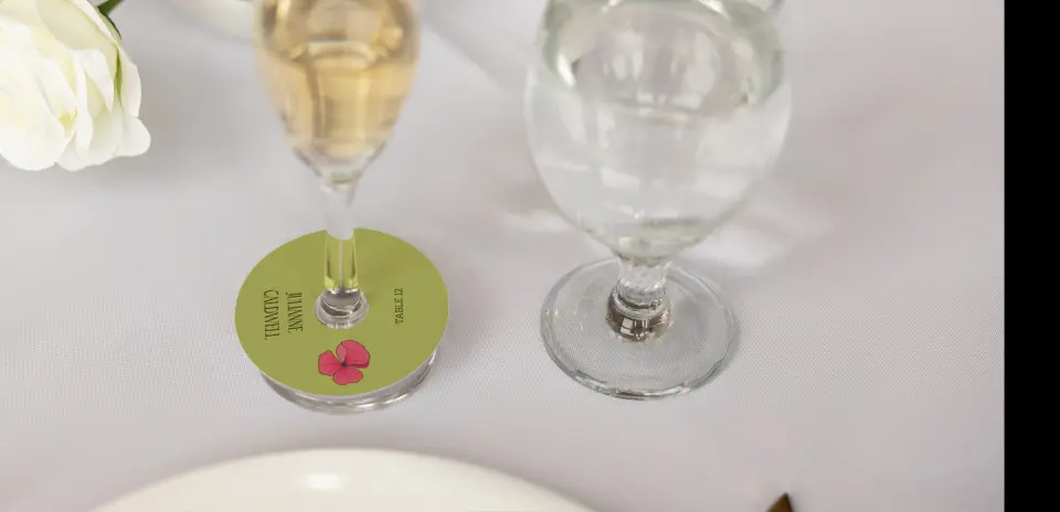Wine Glass Stem Place Cards