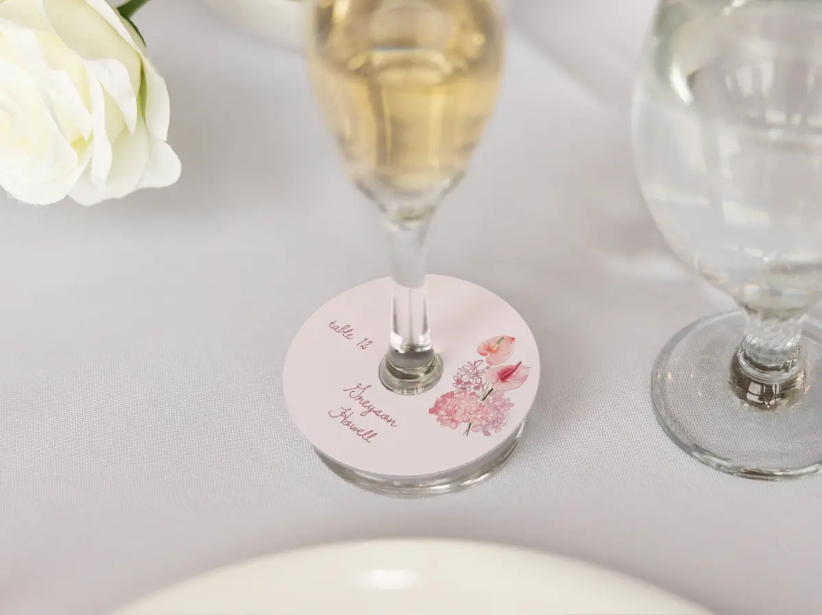 Wine Glass Stem Place Cards