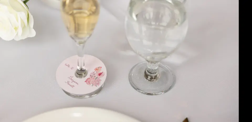 Wine Glass Stem Place Cards