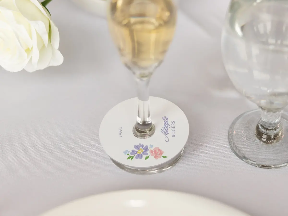 Wine Glass Stem Place Cards