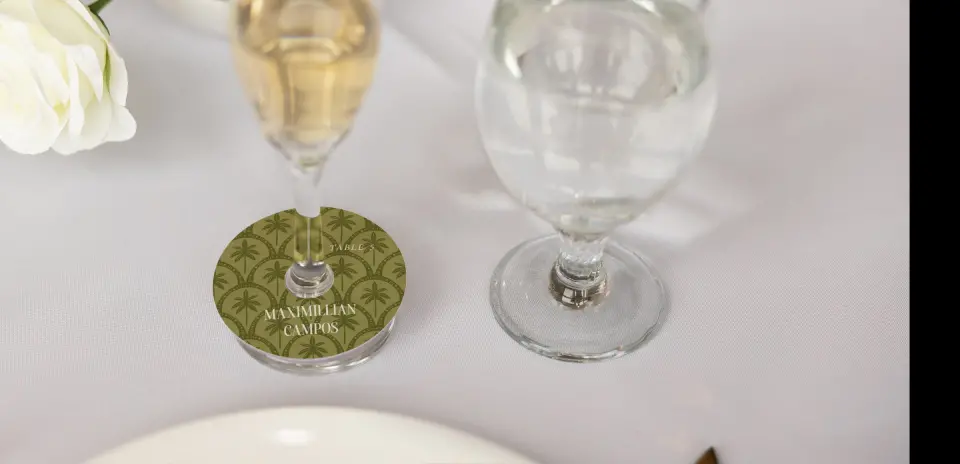 Wine Glass Stem Place Cards