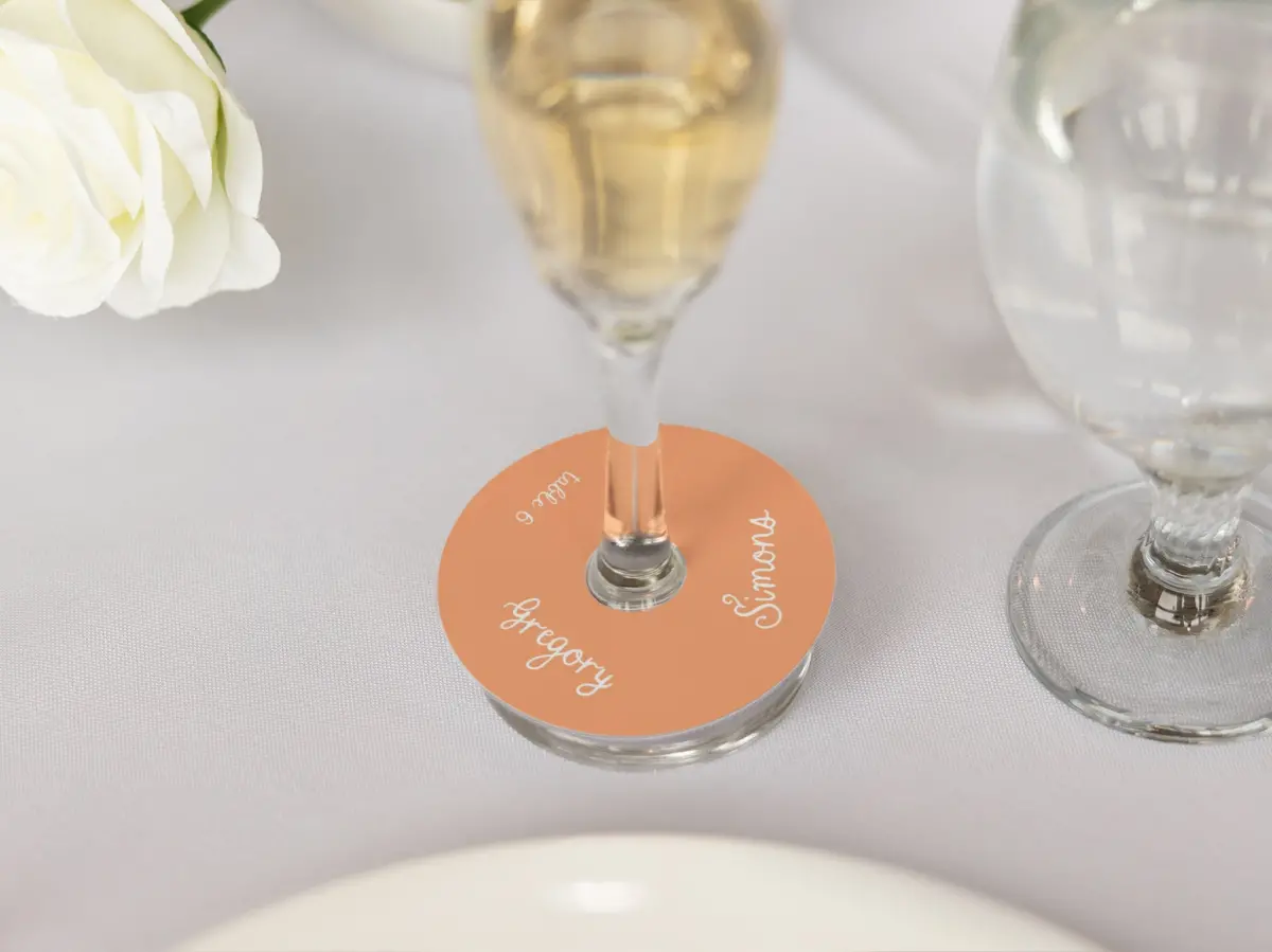 Wine Glass Stem Place Cards