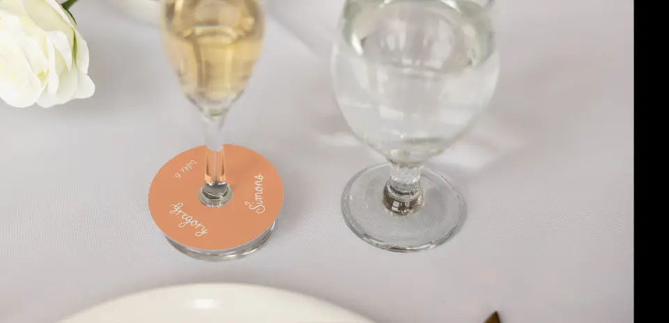 Wine Glass Stem Place Cards
