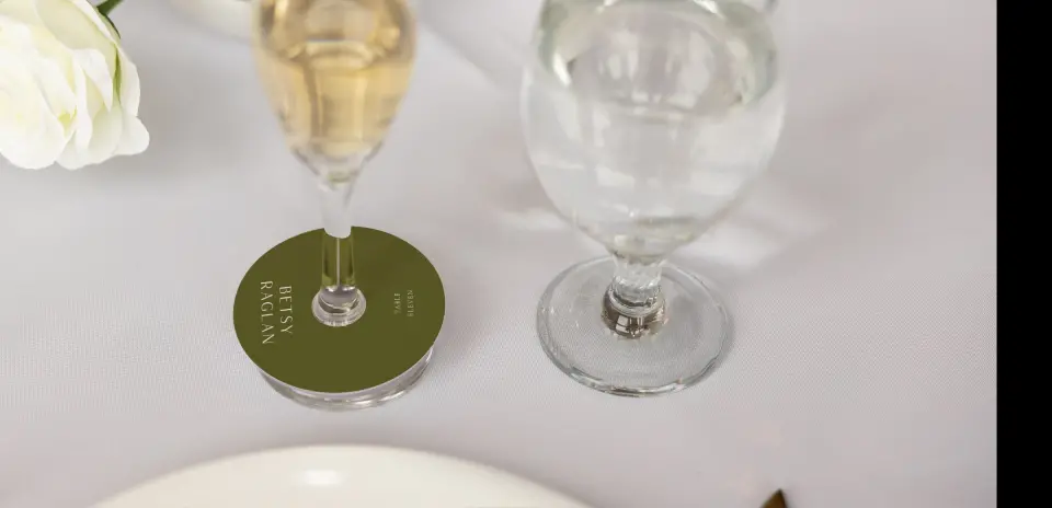 Wine Glass Stem Place Cards