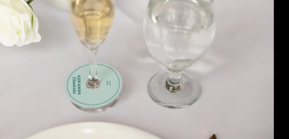 Wine Glass Stem Place Cards