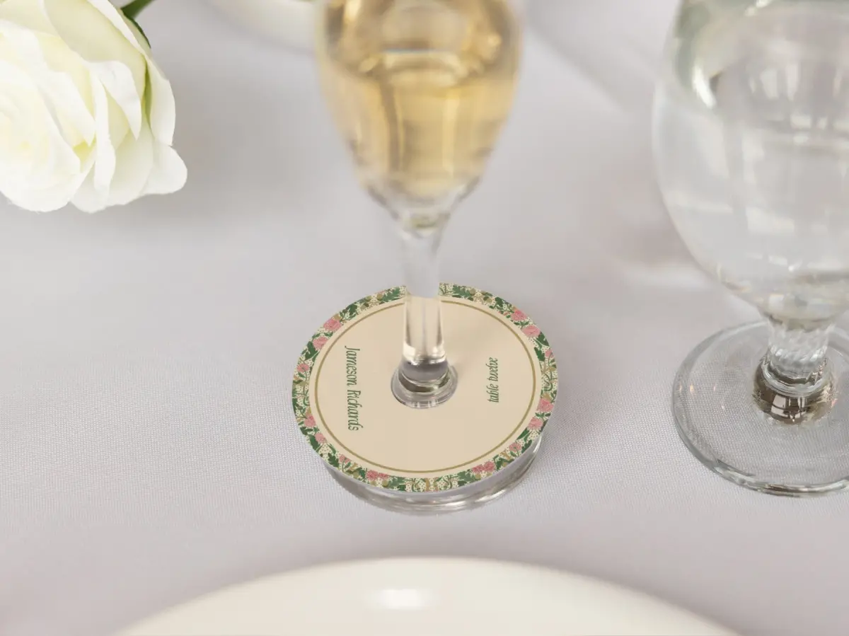 Wine Glass Stem Place Cards