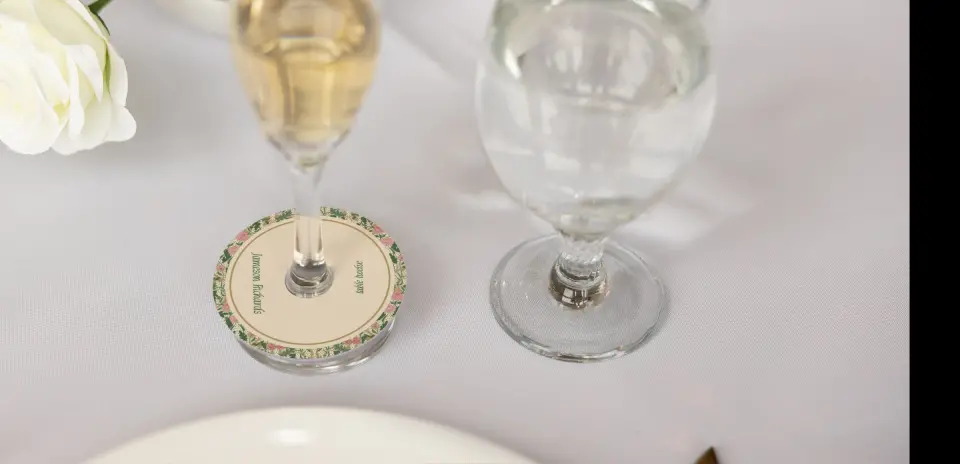 Wine Glass Stem Place Cards