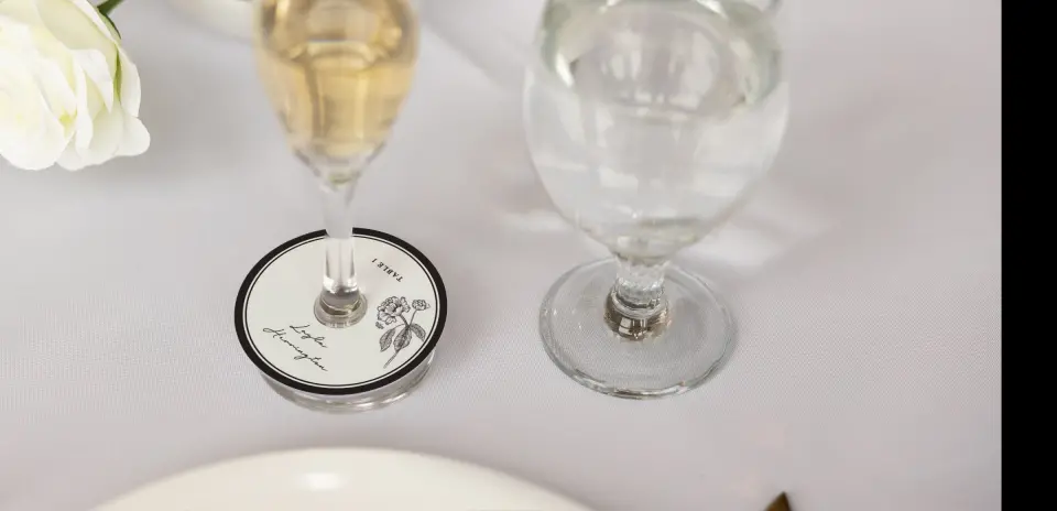 Wine Glass Stem Place Cards
