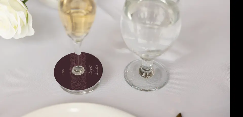 Wine Glass Stem Place Cards