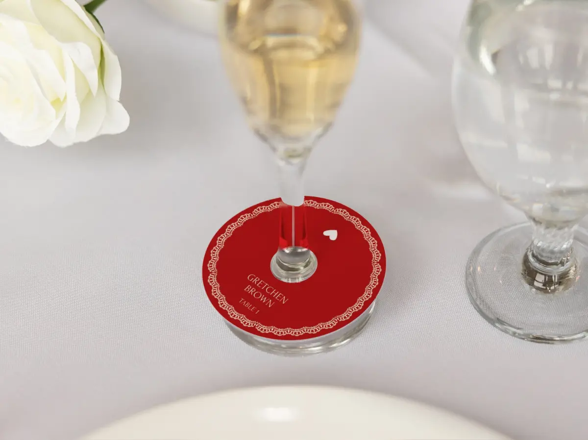 Wine Glass Stem Place Cards