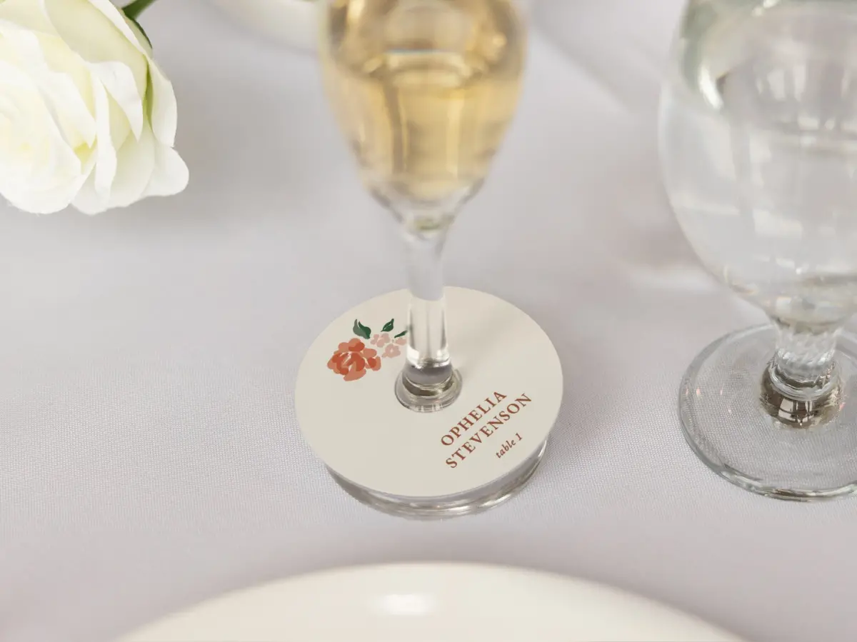Wine Glass Stem Place Cards